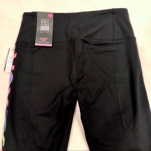 NWT VS VSX Sport Logo Med. Rise Knockout Capri, XS - Picture 5 of 10